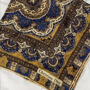 Vintage Authentic Christian Dior Silk Scarf